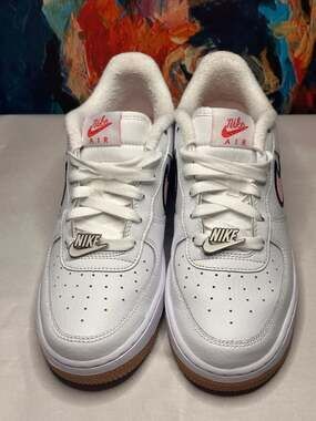 Nike Air Force 1 Low '07 LX Just Do It White Pink Gum Sole, Size 7Y